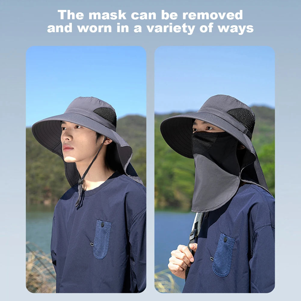 UV Neck Flap Sun Hat – Fishing Bucket Cap for Outdoor Use Outdoor Sun Hat SPOT