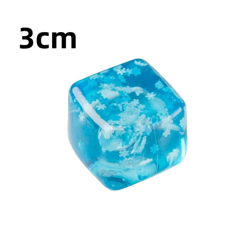 Squishy Snowflake Ice Cube Slow-Rising Sensory Fidget Toy Squishy Fidget Toy SPOT 3cm