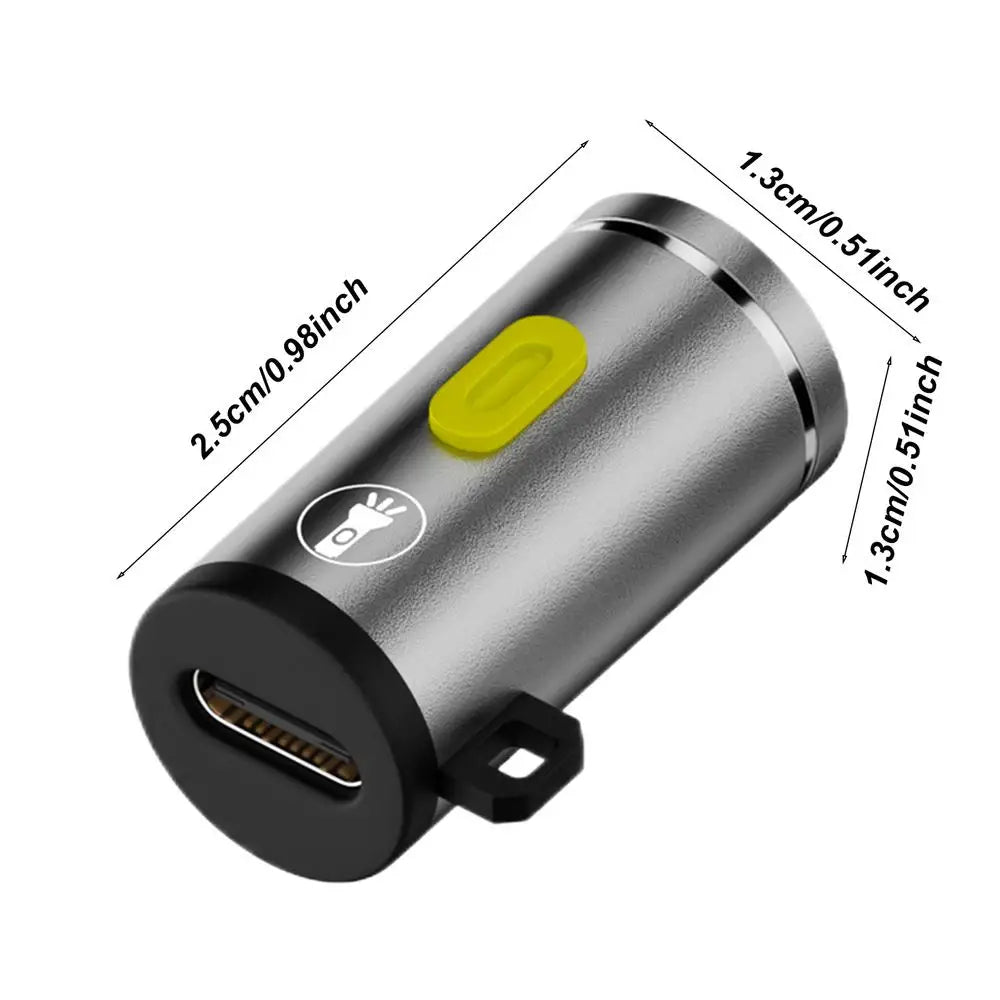 Mini LED Pocket Flashlight – Super Bright, Waterproof, USB-C LED Pocket Flashlight SPOT Silver
