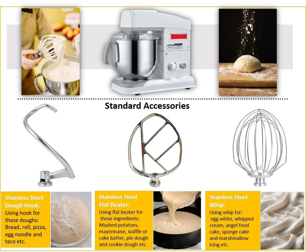 7L Electric Stand Mixer – Two-Speed Dough Blender & Safety Stop Electric Stand Mixer SPOT