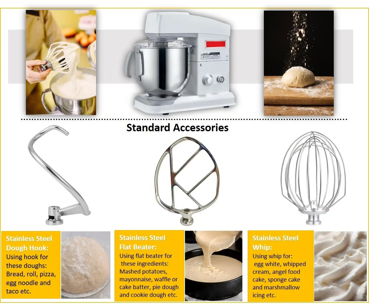 7L Electric Stand Mixer – Two-Speed Dough Blender & Safety Stop Electric Stand Mixer SPOT