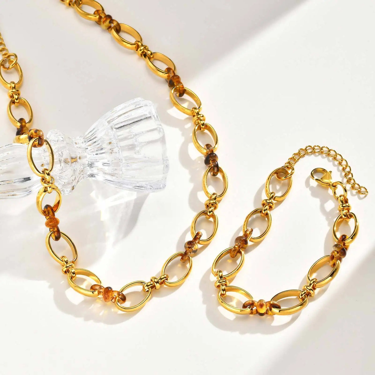 Chunky Gold Chain Bracelet – Adjustable Stainless Steel Link Chain Link Bracelet SPOT