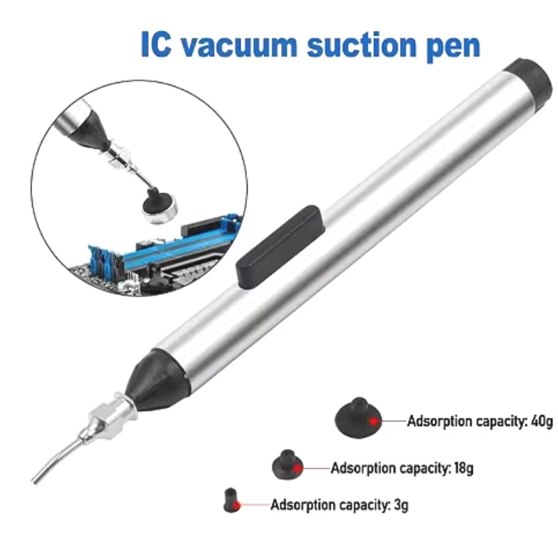 IC SMD Vacuum Suction Pen – Desoldering Pick-Up Tool + 3 Headers Vacuum Suction Pen SPOT