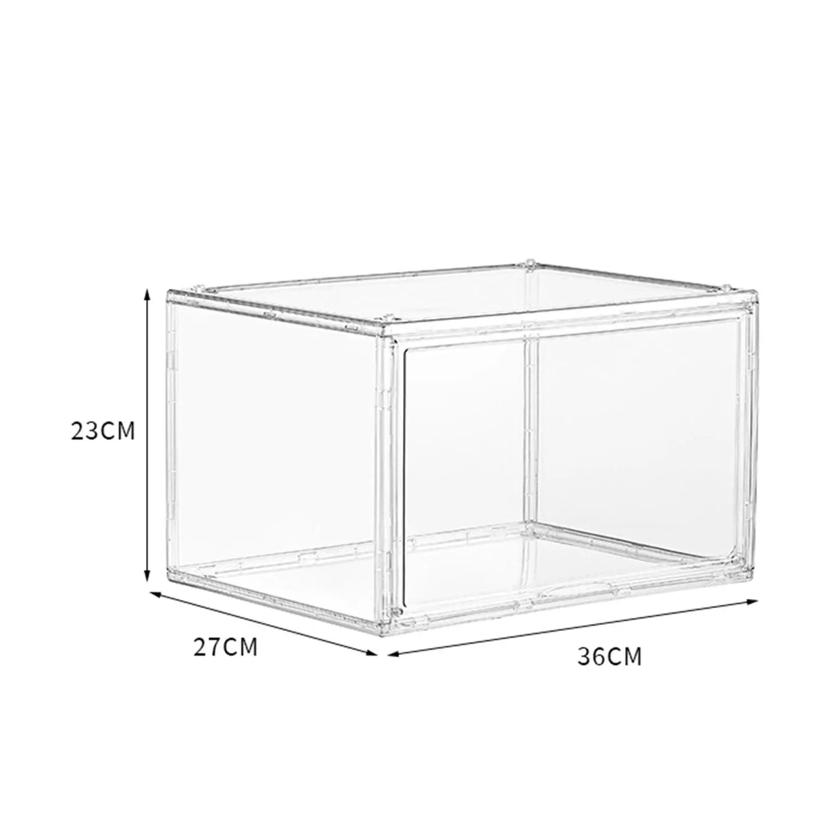 Stackable Clear Acrylic Shoe Box with Magnetic Door | Organizer Shoe Storage Box SPOT