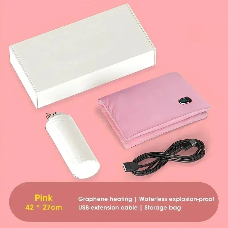 Graphene Flannel Electric Hand Warmer & Heating Pad – USB Electric Hand Warmer SPOT Pink USB Type-C