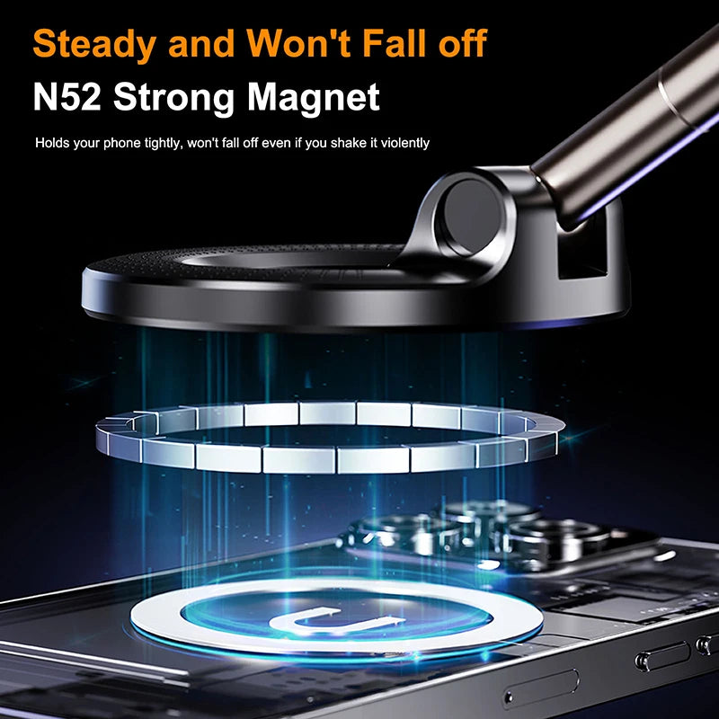 K007 Magnetic Car Phone Holder – 360° Foldable Vacuum Mount Magnetic Phone Mount SPOT