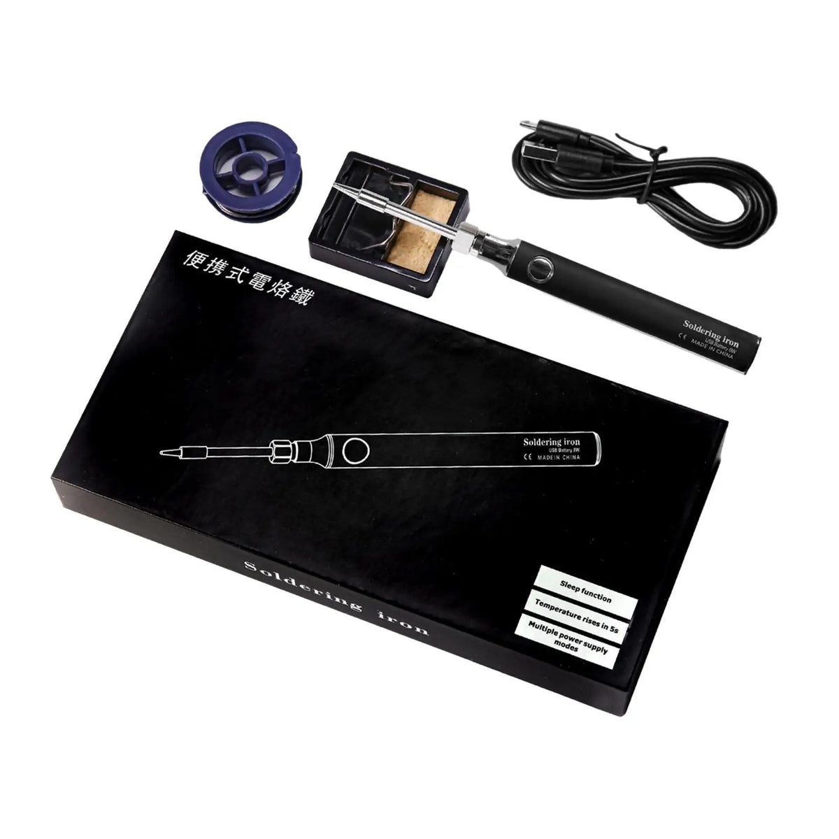 USB Electric Soldering Iron Kit – 5V Adjustable Temp 330–450°C Soldering Iron Kit SPOT