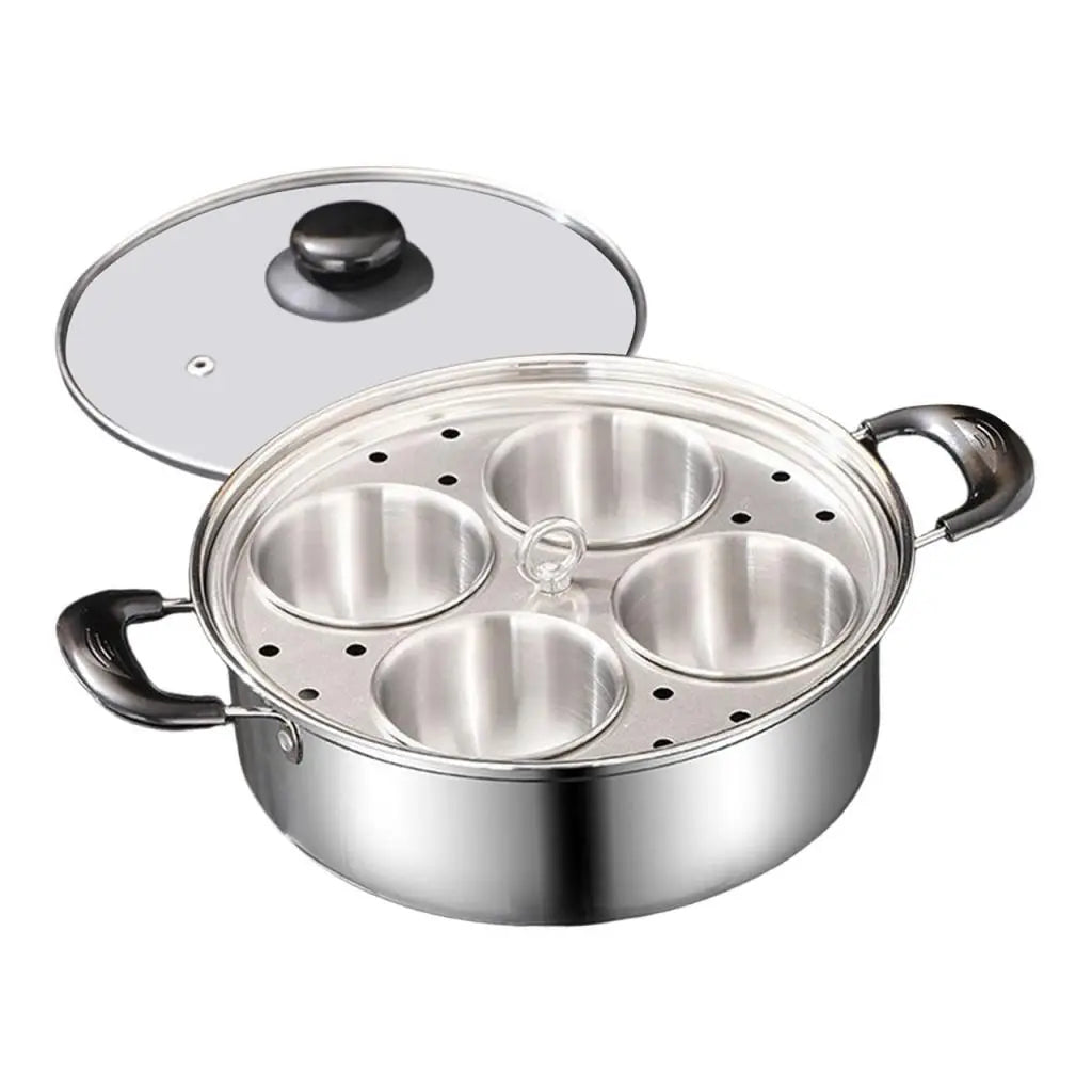 Stainless Steel Steamer Pot with Lid – Egg & Veggie Steamer Steamer Pot SPOT