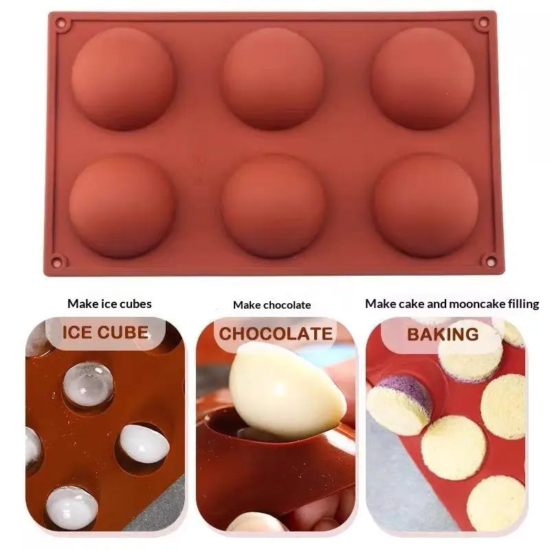Silicone Half Sphere Baking Mold – 5/6/15/24 Grid Non-Stick Silicone Baking Mold SPOT