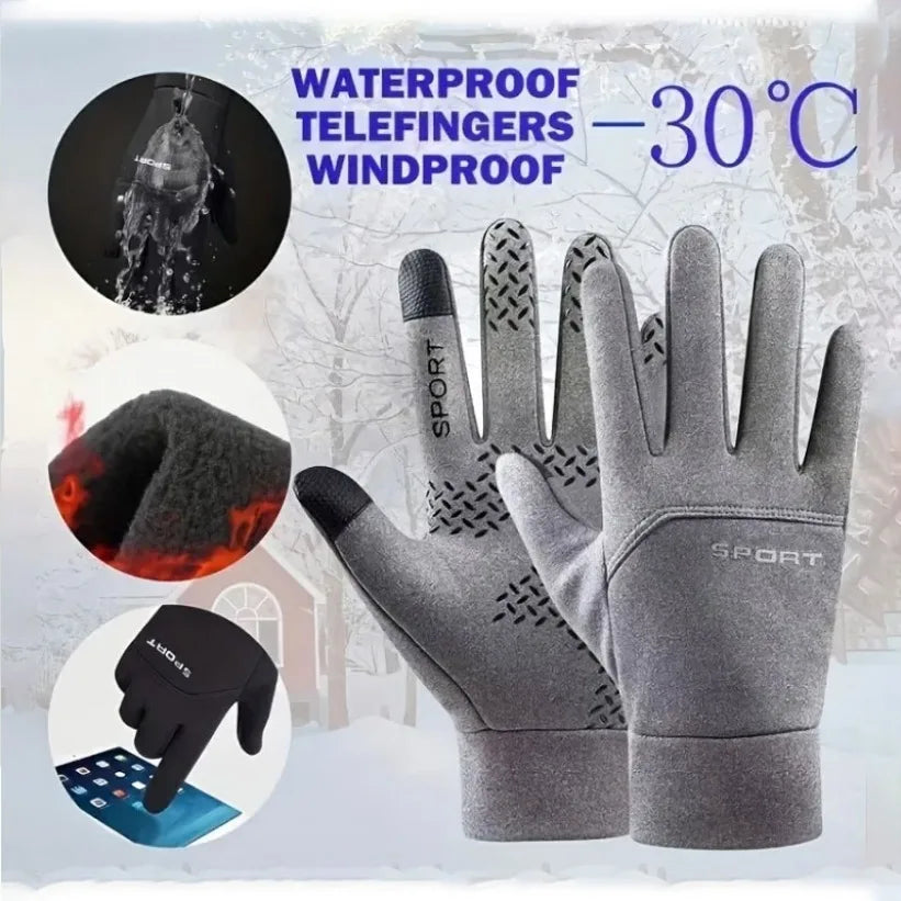 Windproof Ski Gloves – Touchscreen, Water-Resistant, Unisex Winter Sports Gloves SPOT