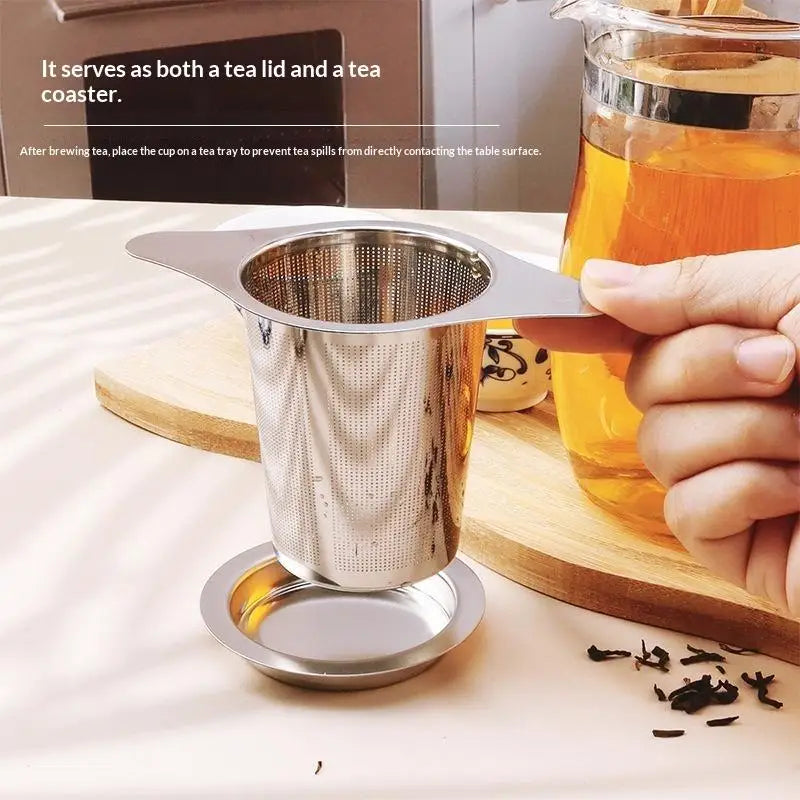 Stainless Steel Tea Infuser – Fine Mesh Cone with Dual Handles Tea Infuser Strainer SPOT