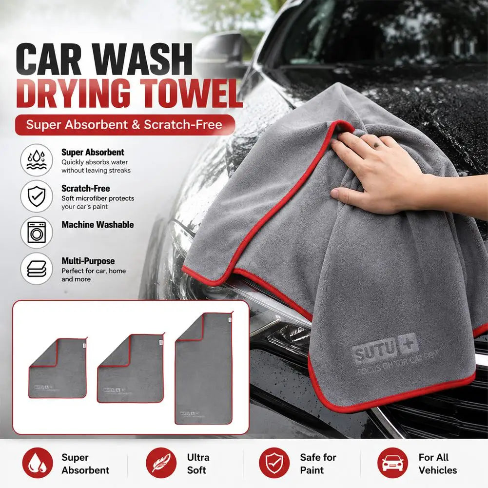 Car Wash Microfiber Towel – Scratch-Free, 500GSM Ultra Absorbent Car Detailing Towel SPOT