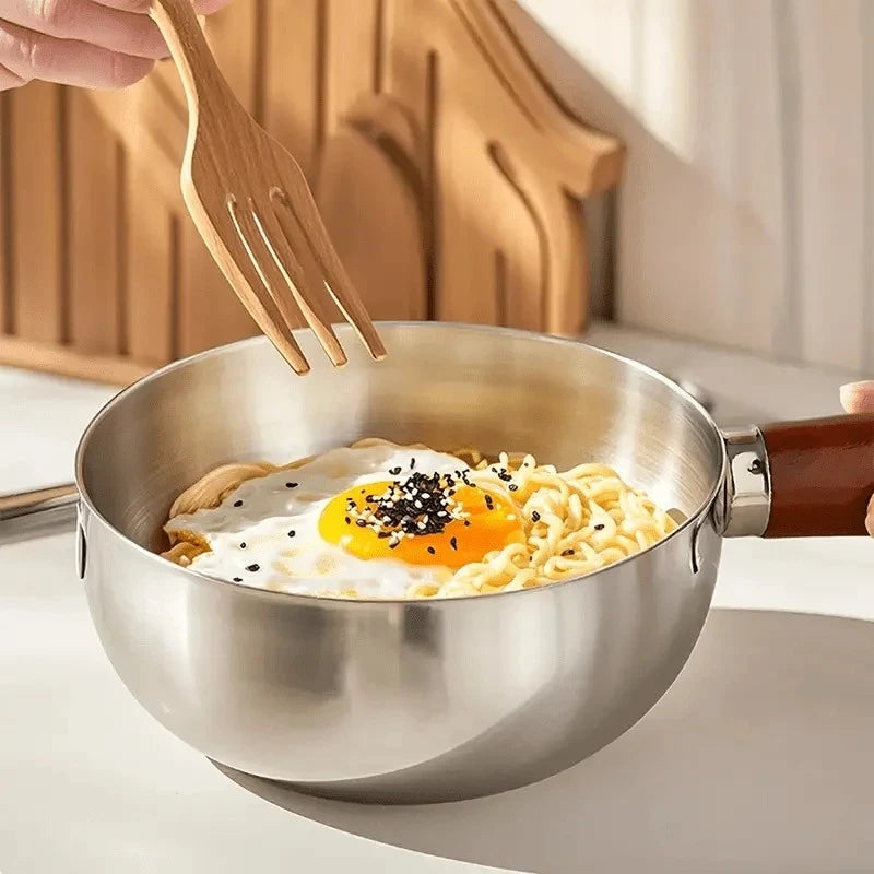 Korean Ramen Pot with Lid – Stainless Steel Noodle Cooker Ramen Noodle Pot SPOT