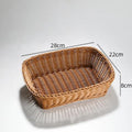 Woven Rattan-Style Serving Basket – Bread, Fruit & Veggie Tray Woven Serving Basket SPOT A12