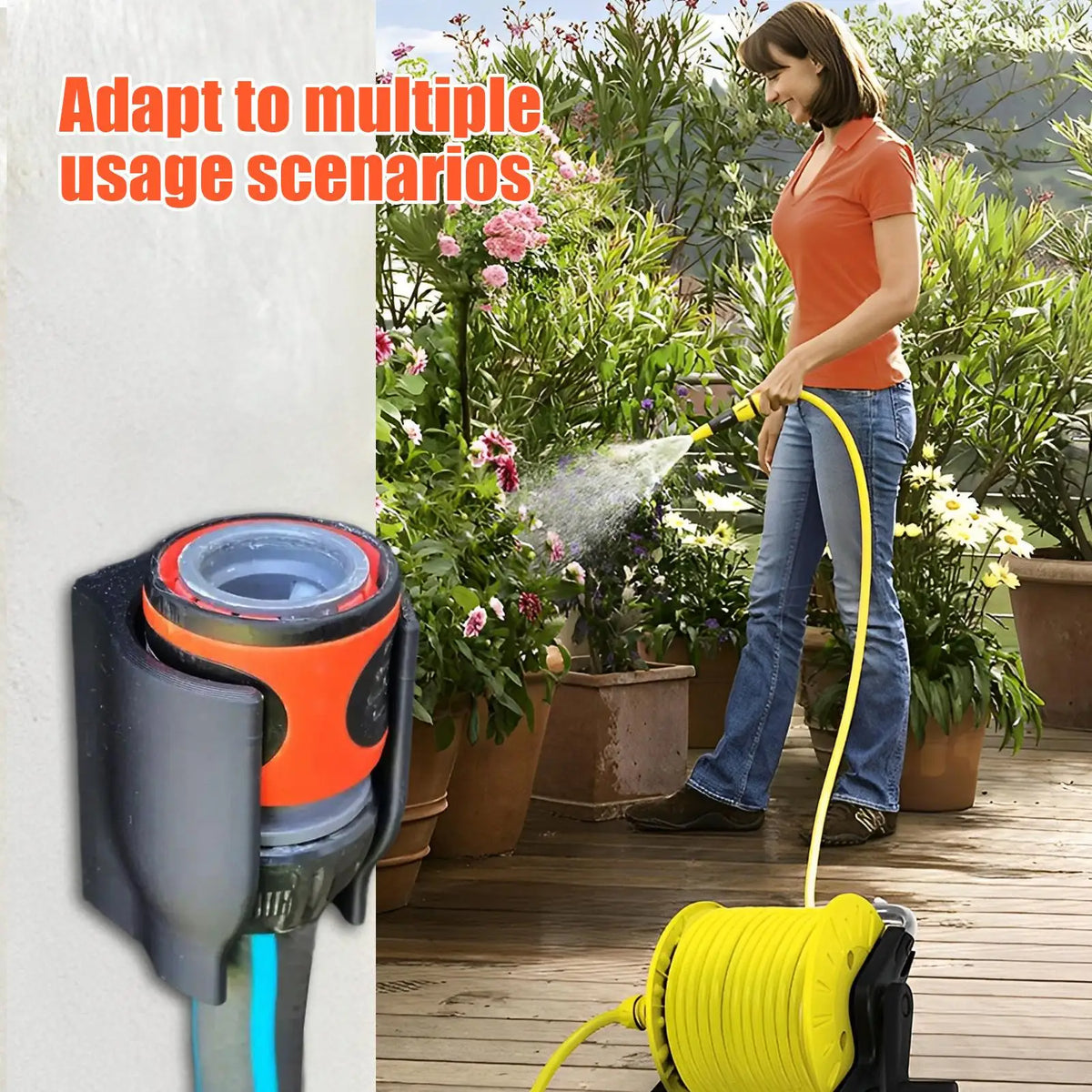 Garden Hose Holder Wall Mount – Anti-Slip Nozzle Bracket Hose Holder Bracket SPOT