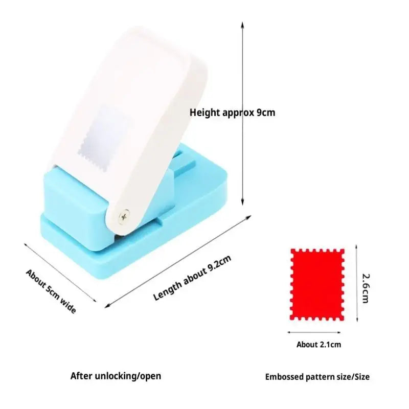 Rectangle Postage Stamp Lever Craft Punch – Scrapbooking Craft Paper Punch SPOT White