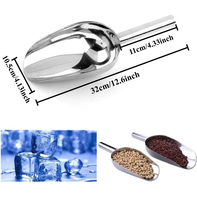 13-Inch Stainless Steel Food Scoop for Ice, Grain & Dry Goods Kitchen Food Scoop SPOT