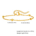 18K Gold Plated Beaded Bracelet – Minimalist Women's Jewelry Beaded Chain Bracelet SPOT BR-3104G
