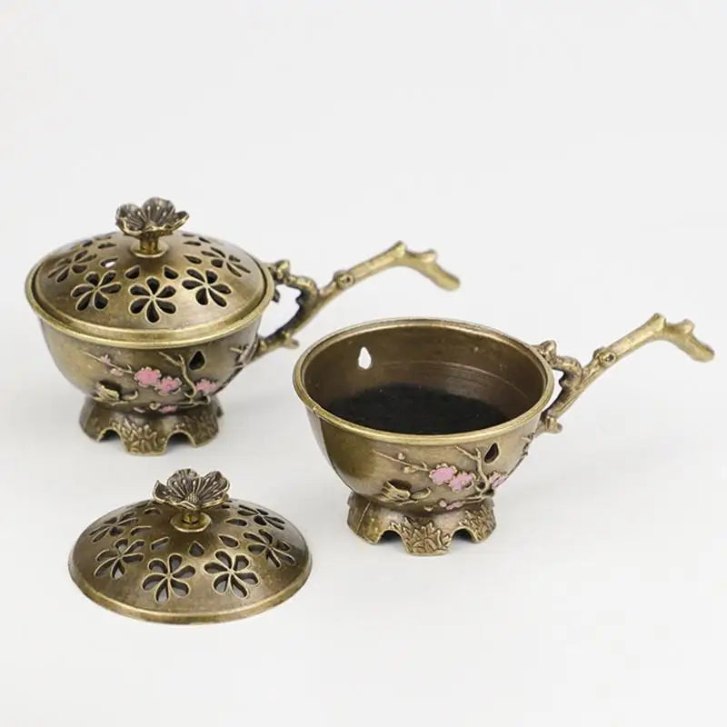 Retro Plum Blossom Incense Burner | Zinc Alloy Hollow Design Incense Burner SPOT