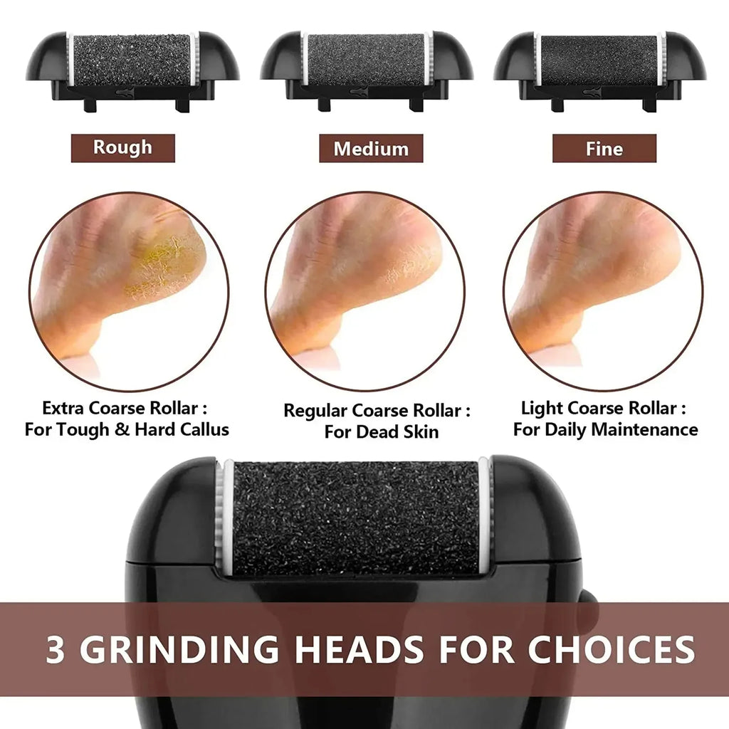3-Pack Replacement Roller Heads for Electric Pedi Foot File Foot File Roller Heads SPOT