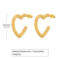 Heart Hoop Earrings – 14K Gold Plated Stainless Steel for Women Hoop Earrings SPOT ED-692G