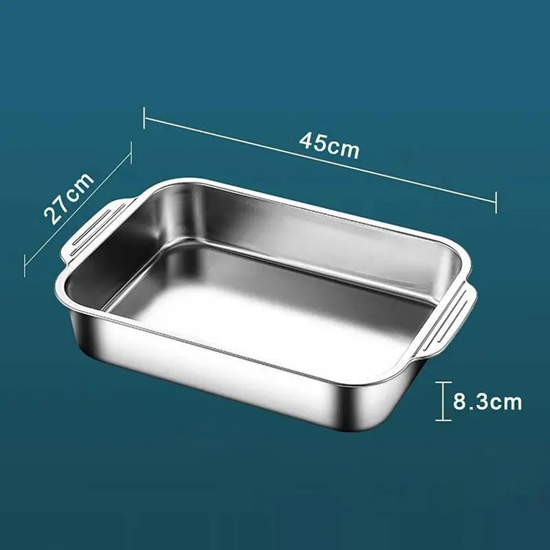 Stainless Steel Baking Pan with Lid – Deep Dish, Oven Safe Stainless Steel Bakeware SPOT XL