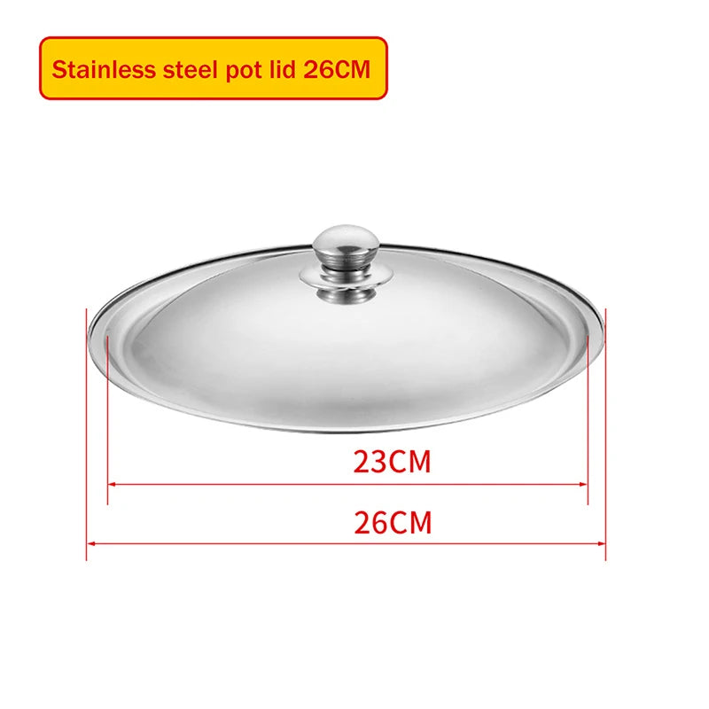 Stainless Steel Universal Pot Lid 10–32cm | Skillet Wok Cover Pot Lid SPOT CM26