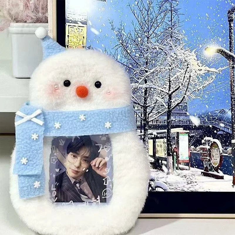 Cute Snowman Plush Card Holder – ID, Credit & Photocard Plush Card Holder SPOT Default Title