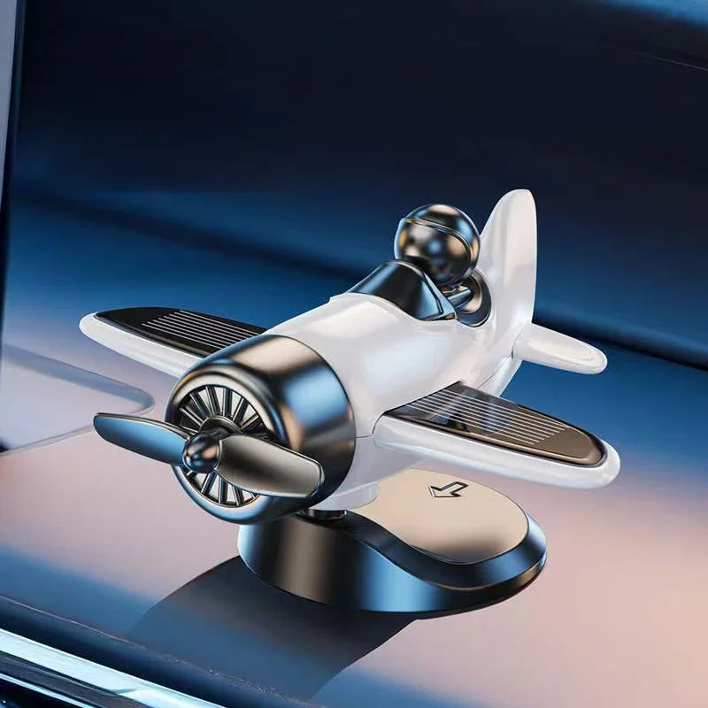 Solar Powered Rotating Airplane Car Dashboard Ornament Car Dashboard Ornament SPOT WT