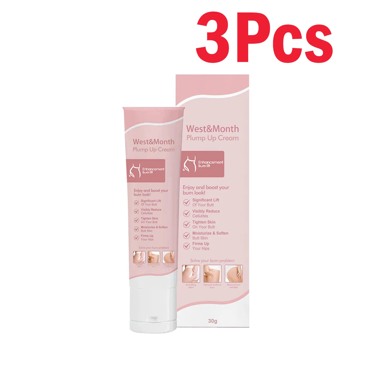 Butt Lifting & Firming Cream – Plumping Hip Body Cream 30g Body Firming Cream SPOT 3 x 30g Boxed