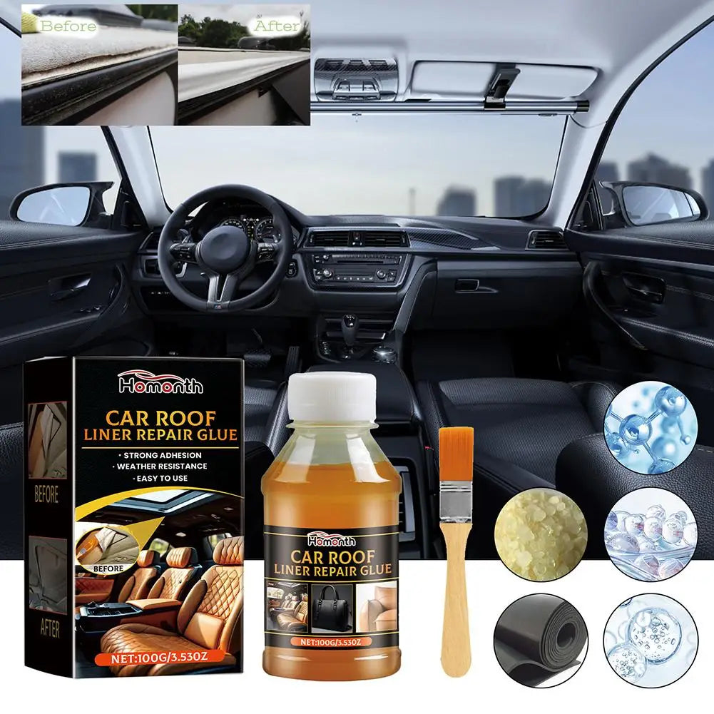 Car Roof Liner Repair Adhesive 100ml – Fast-Dry Fabric Glue Automotive Repair Adhesive SPOT