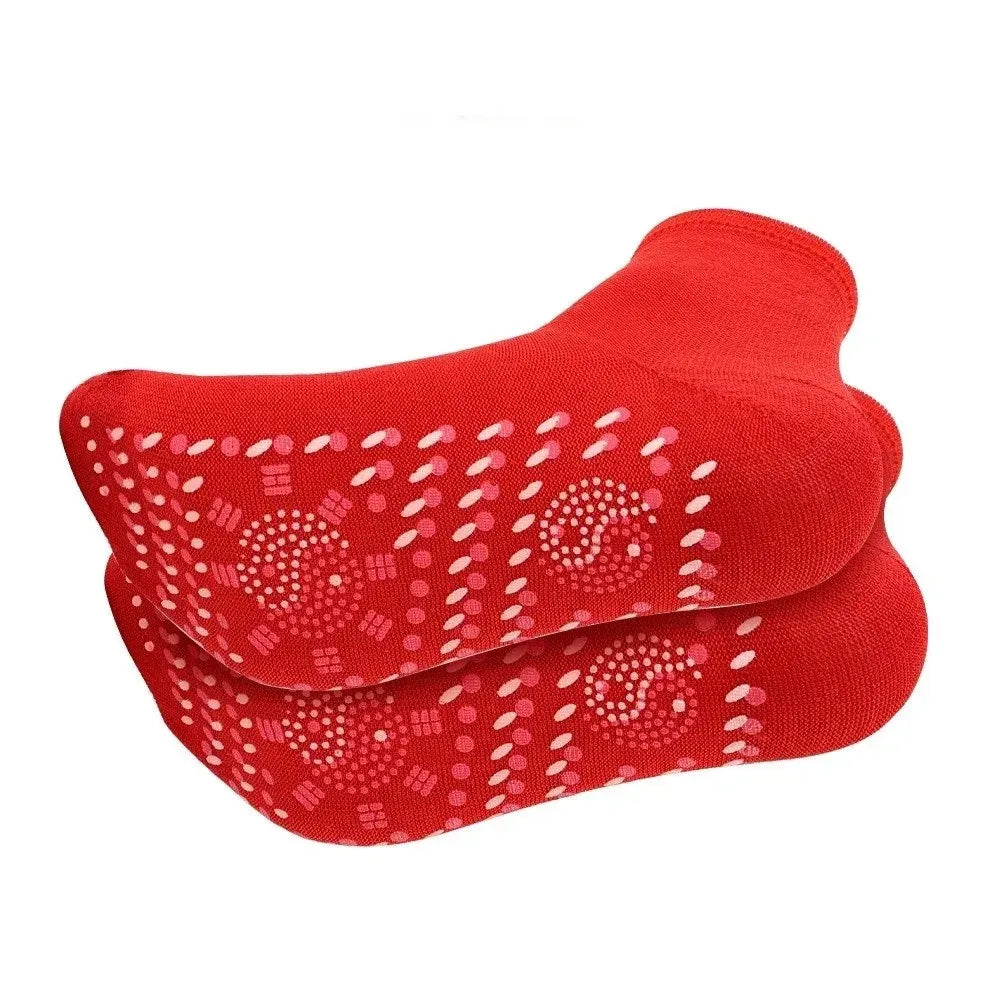 Tourmaline Self-Heating Thermal Socks – 1, 3 or 5 Pairs Thermal Socks SPOT Red 3 Pairs