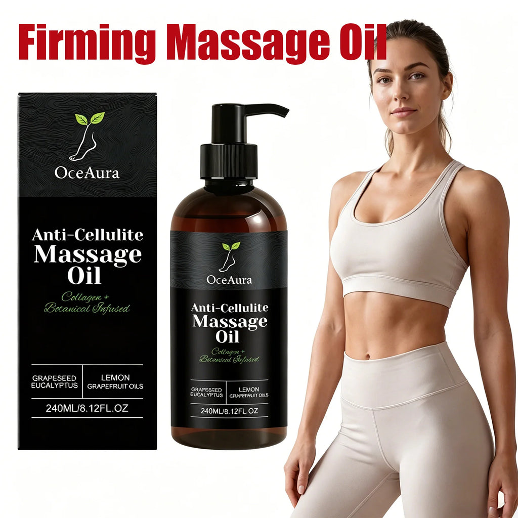 OceAura Collagen Firming Body Massage Oil 240ml – Dry Skin Firming Body Oil SPOT