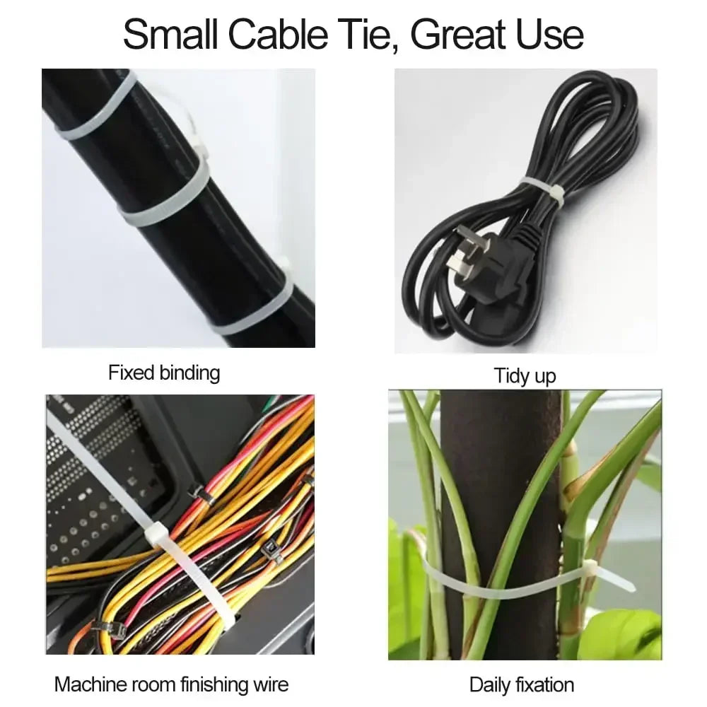 100/500-Pack Nylon Cable Ties – Reusable Self-Locking Zip Ties Nylon Cable Ties SPOT