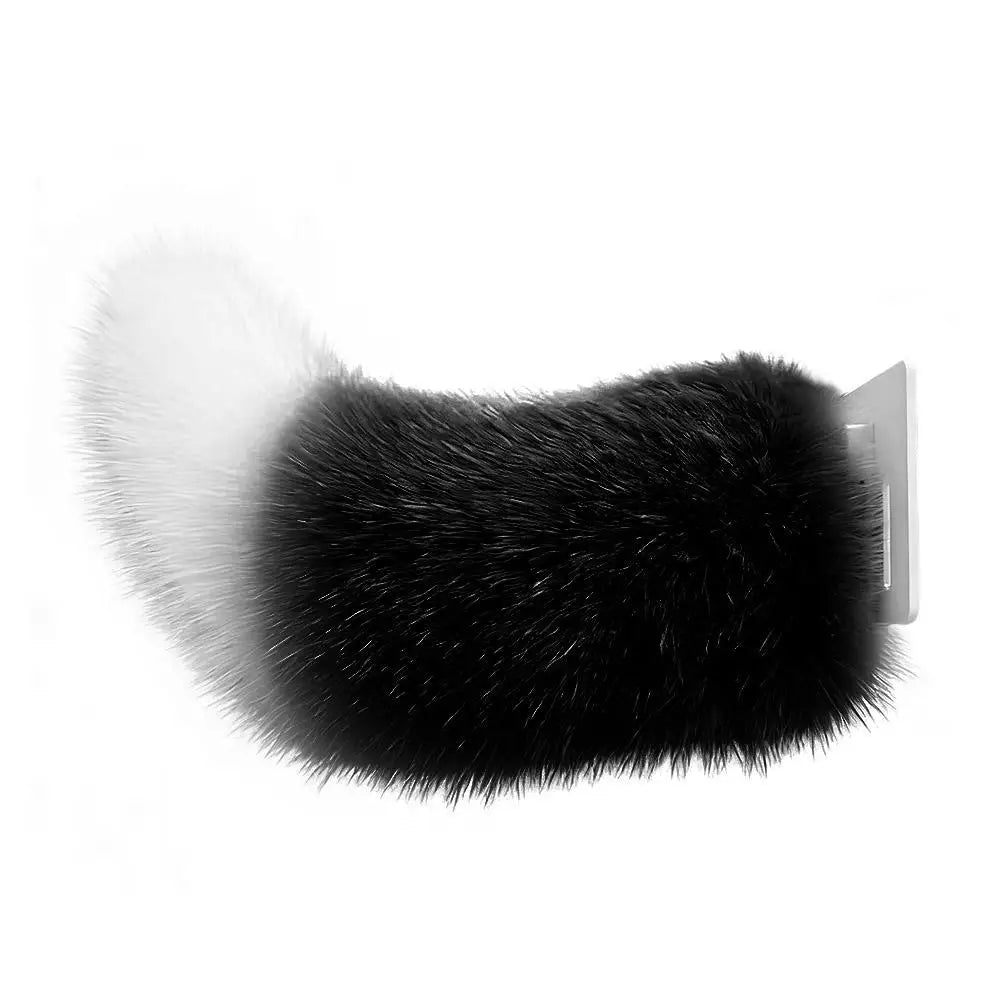 Remote Control Electric Moving Car Tail – Faux Fur Decoration Car Decoration Accessory SPOT Black