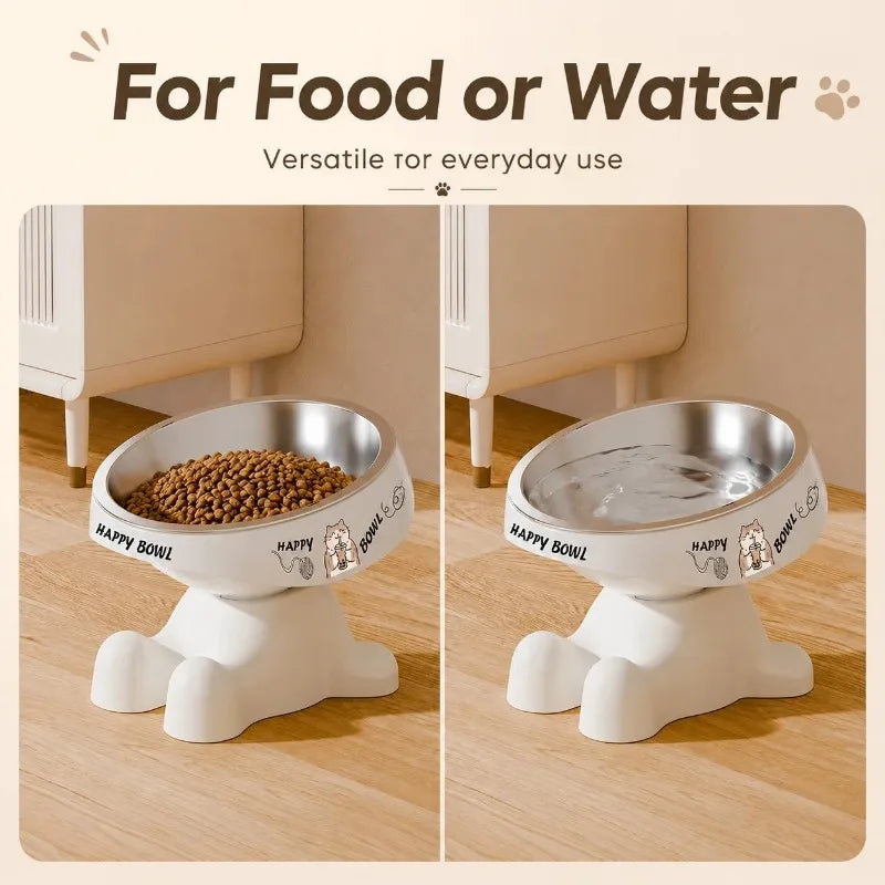 Elevated Stainless Steel Pet Bowl – Anti-Slip Cats & Dogs Elevated Pet Bowl SPOT