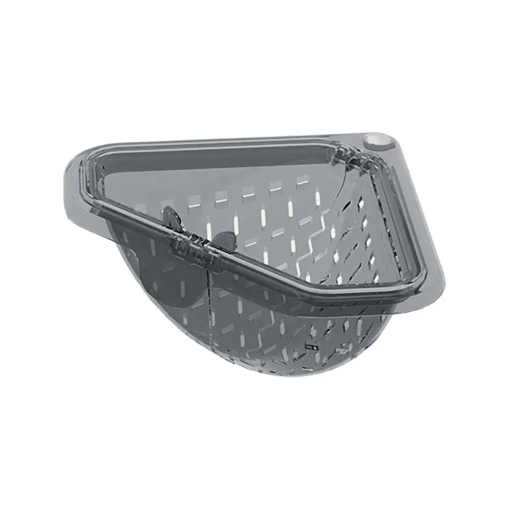 Magnetic Corner Sink Basket – No-Drill Triangular Drain Strainer Sink Drain Basket SPOT GRAY 1PC