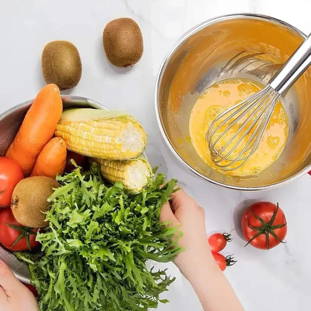 Stainless Steel Mixing Bowls with Lid & Non-Slip Silicone Base Mixing Bowl Set SPOT