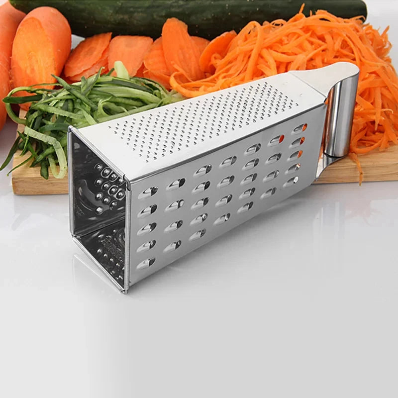 4-Sided Stainless Steel Box Grater – Cheese, Veggie & Fruit Box Grater SPOT