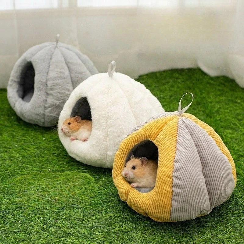 Hanging Small Animal Cave Bed – Warm Plush Hamster Hideaway Small Animal Bed SPOT