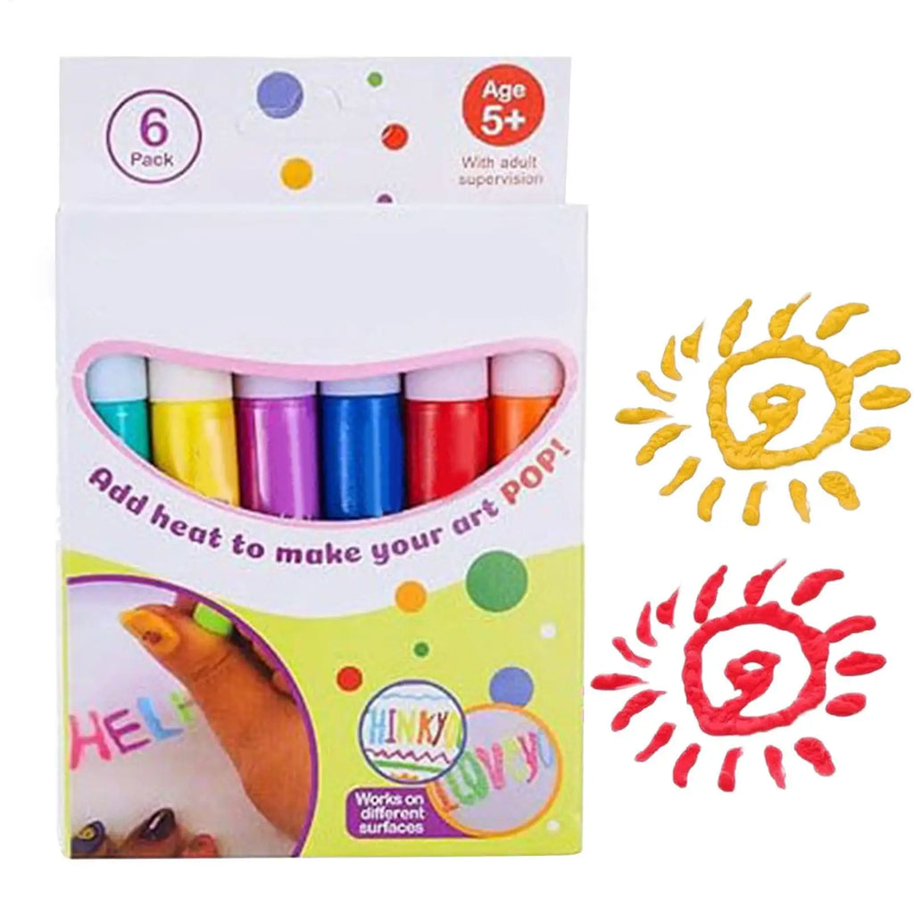 3D Puffy Popcorn Pens Set – DIY Bubble Drawing Kit for Kids Kids Art Pen Set SPOT
