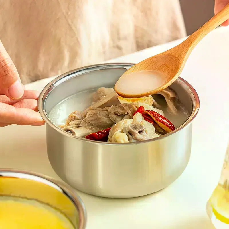 Stainless Steel Steamed Egg Bowl with Lid – Multi-Use Kitchen Steamed Egg Bowl SPOT