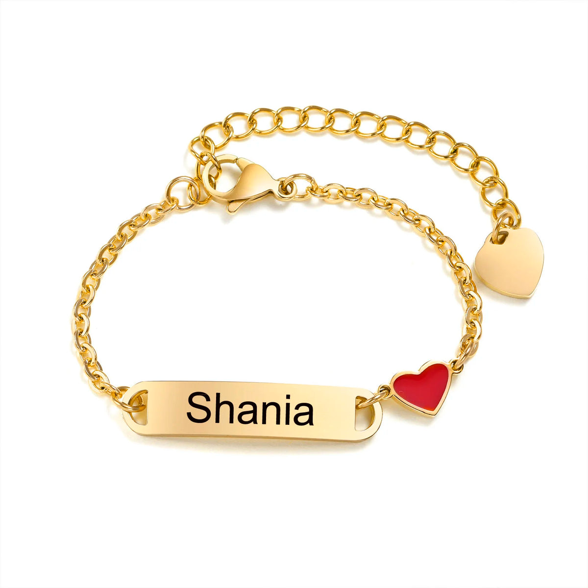 Engravable Heart ID Name Bracelet for Kids – Personalized Gift Personalized ID Bracelet SPOT