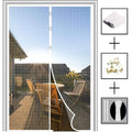 Magnetic Screen Door Curtain – No-Drill Insect & Bug Barrier Magnetic Screen Curtain SPOT White 110x210cm