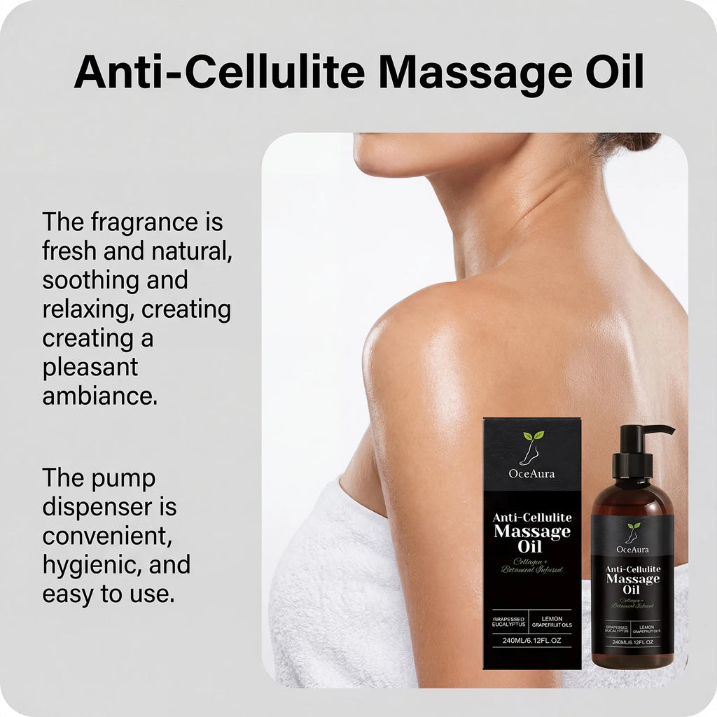 OceAura Collagen Firming Body Massage Oil 240ml – Dry Skin Firming Body Oil SPOT