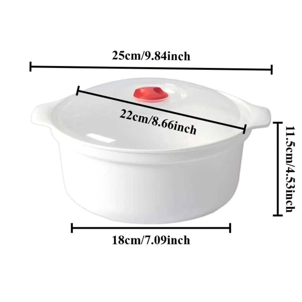 2.4L Microwavable Bowl with Vented Lid & Handles | Food Storage Food Storage Bowl SPOT