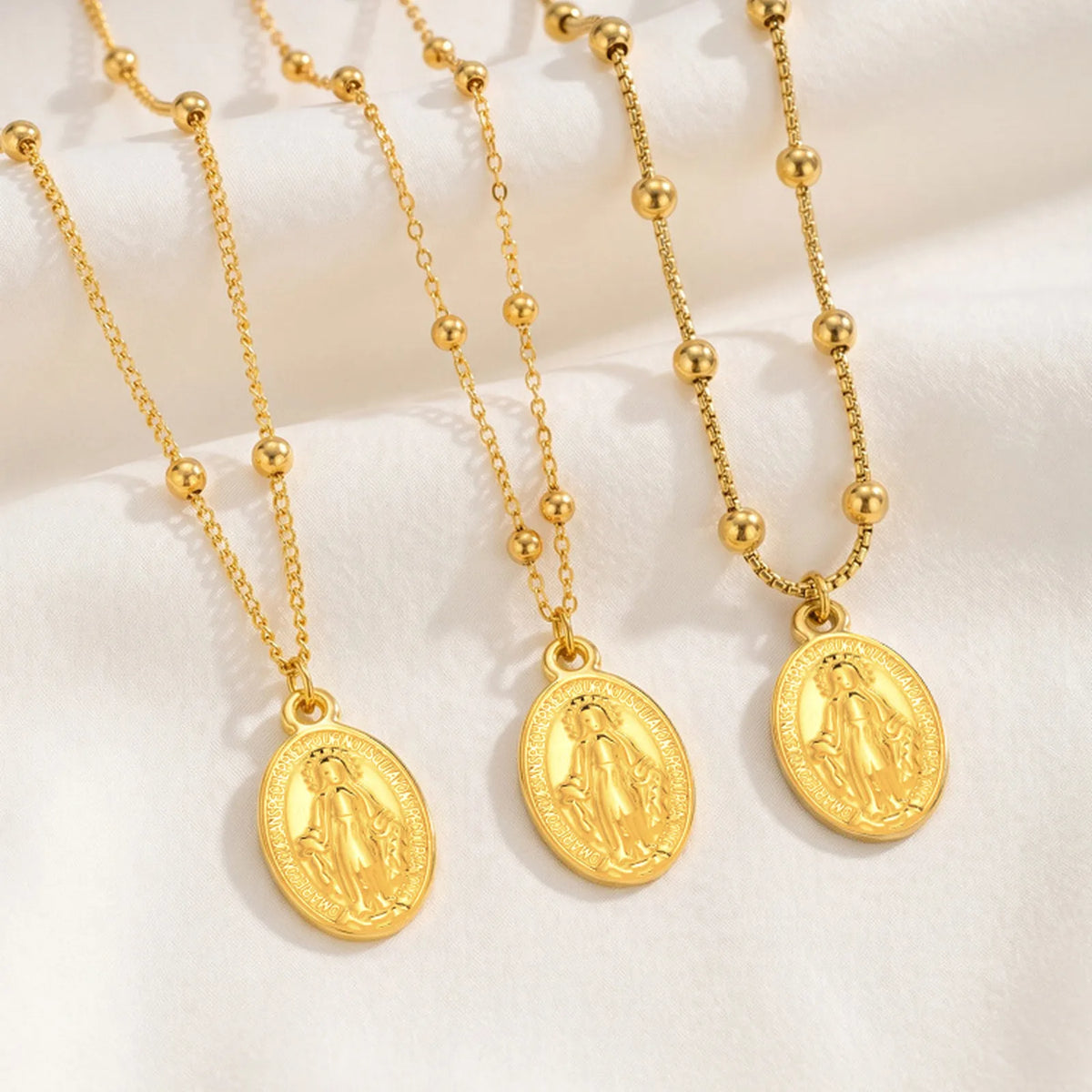 18K Gold Virgin Mary Pendant Necklace – Catholic Gift for Women Pendant Necklace SPOT