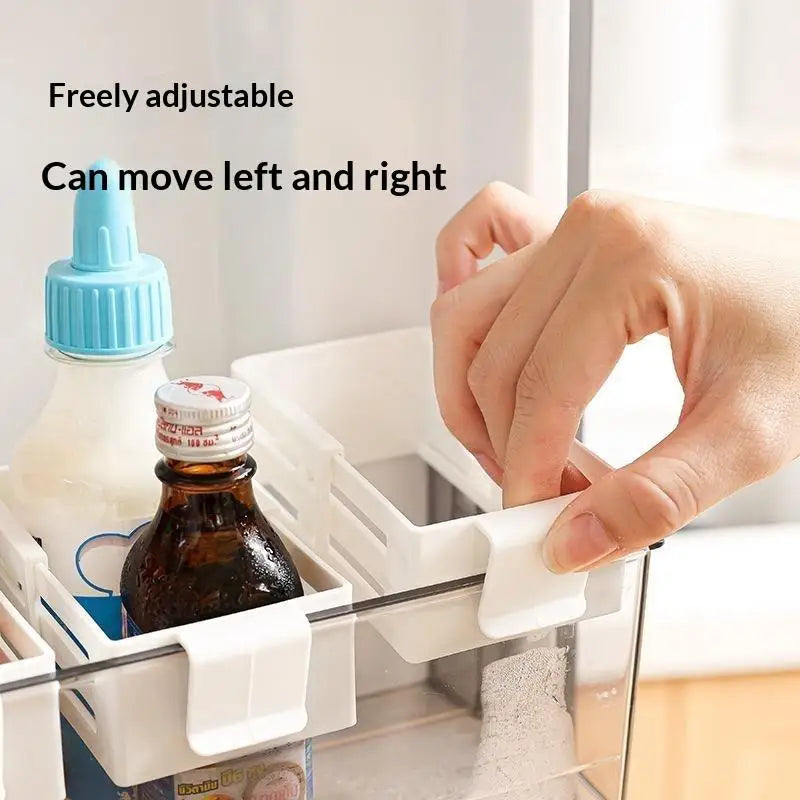 5-Pack Clip-On Fridge Door Organizer | Adjustable Divider Boxes Fridge Door Organizer SPOT