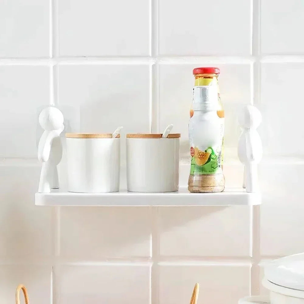 Self-Adhesive Wall Shelf – No-Drill Bathroom Storage Rack Bathroom Wall Shelf SPOT