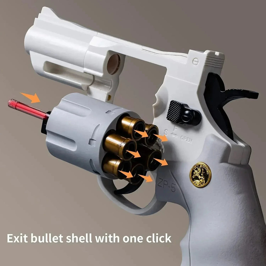 Revolver Soft Bullet Toy Gun – One-Key Detachable Kids Pistol Soft Bullet Toy Gun SPOT
